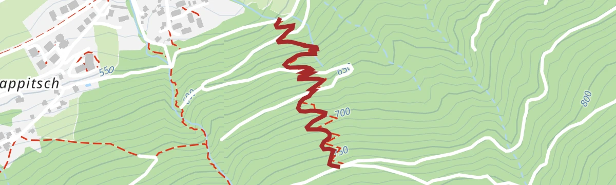 Route map: Huby Trail - T62